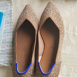 Rothy's The Point Ballet Flat Cheetah/Leopard  Print Size 9